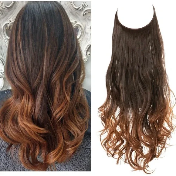 22 inch fish line band halo hair extension Accessories | 22 Inch Fish Line Band Halo Hair Extension  main image 2